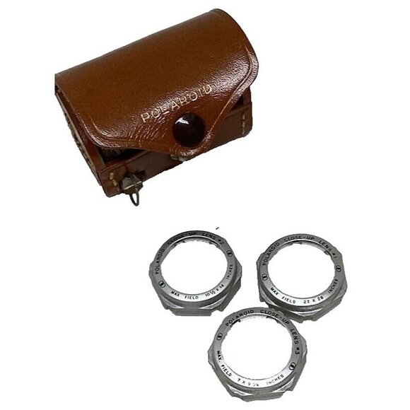 Polaroid Leather Case 309 Flash Gun 202 Close Up Lens 540 Sylvania Bulbs Lot VTG - Picture 14 of 16